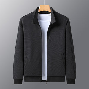 Galuxia Dad Wears A Jacket With A Stand-up Collar And A Casual Jacket