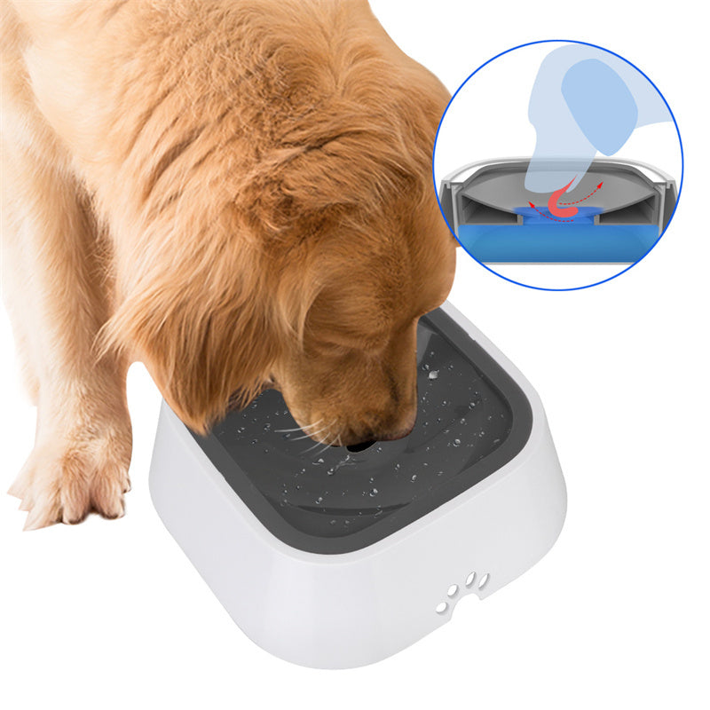 Galuxia 1.5L Cat Dog Water Bowl Carried Floating Bowl Anti-Overflow Slow Water Feeder Dispenser Pet Fountain ABS&PP Dog Supplies