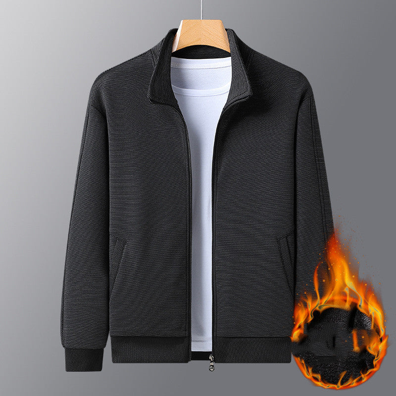 Galuxia Dad Wears A Jacket With A Stand-up Collar And A Casual Jacket