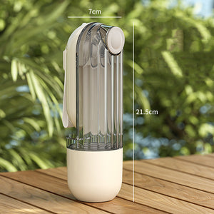 Galuxia 2 In 1 Pet Water Cup Segment Design Green Dog Walking Portable Drinking Cup Dog Feeding Supplies Pet Supplies Dog Walking Water Feeder Pets Products