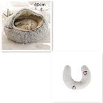 Galuxia 2 In 1 Dog And Cat Bed Pet Winter Bed Round Plush Warm Bed House Soft Long Plush Pets Bed Pet Products