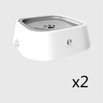 Galuxia 1.5L Cat Dog Water Bowl Carried Floating Bowl Anti-Overflow Slow Water Feeder Dispenser Pet Fountain ABS&PP Dog Supplies