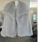 Galuxia Winter Plush Coat – Fashion Thicken Lapel Outerwear for Women