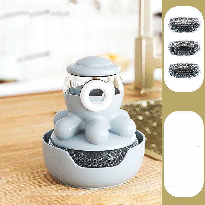 Galuxia Octopus Pot Brush Self Adding Liquid Kitchen Tools Gadgets Cleaner