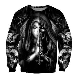 Galuxia Halloween Skull Anime 3D Sweatshirt