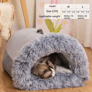 Galuxia New Splice Portable Pet Nest Portable Autumn And Winter Warm Dog Nest Moisture-proof Long Fur Cat Nest Cross Border Pet Nest