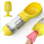 Galuxia Pet Water Bottle Feeder Bowl Garbage Bag Storage Portable Pet Outdoor Travel 3 In 1 Dog Water Bottle