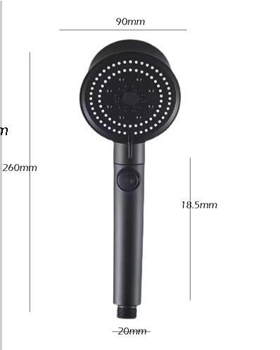 Galuxia Five-color Wind Turbine Shower Head 56 Speed Water Silicone Shower Head