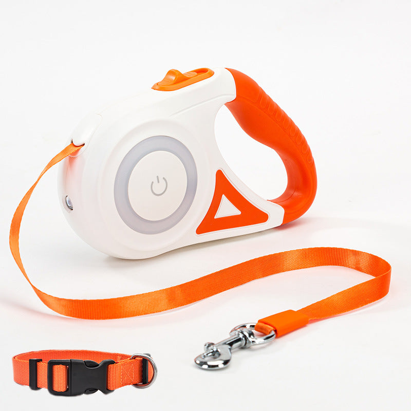 Galuxia Dog Leash Retractable Leash And Dog Collar Spotlight Automatic Pet Dog Cat Traction Rope For Small Medium Dogs Pet Product
