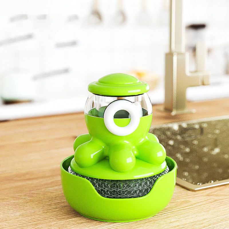 Galuxia Octopus Pot Brush Self Adding Liquid Kitchen Tools Gadgets Cleaner