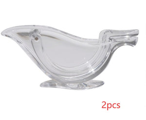 Galuxia Manual Lemon Juicer Transparent Acrylic Elegance Bird Shape Lemon Slice Squeezer Kitchen Tools Gadgets