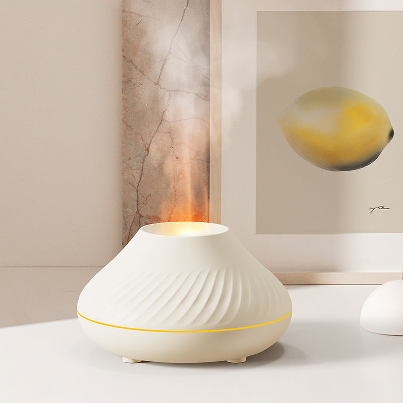 Galuxia Drop Shipping RGB 130ML Flame Humidifier Diffuser Aroma Essential Oil Fire Flame Aroma Diffuser