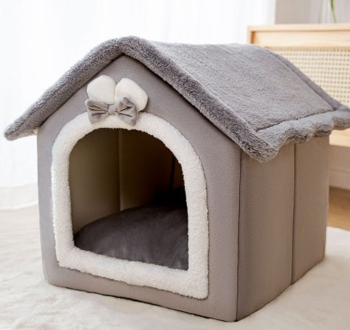 Galuxia Foldable Dog House Pet Cat Bed Winter Dog Villa Sleep Kennel Removable Nest Warm Enclosed Cave Sofa Pets Supplies