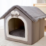 Galuxia Foldable Dog House Pet Cat Bed Winter Dog Villa Sleep Kennel Removable Nest Warm Enclosed Cave Sofa Pets Supplies